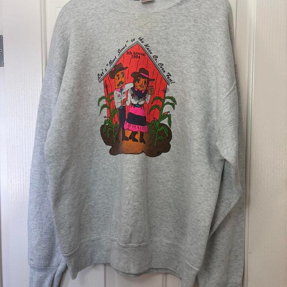 Vintage 1994 Lee’s Troop Shoot Kids Graphic USA Crewneck Sweatshirt XL